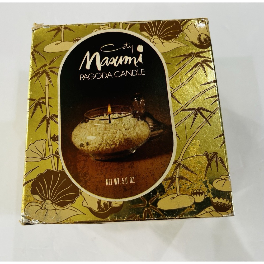 Vintage 1970s Coty Masumi Pagoda Candle Collector Original Box RARE Discontinued